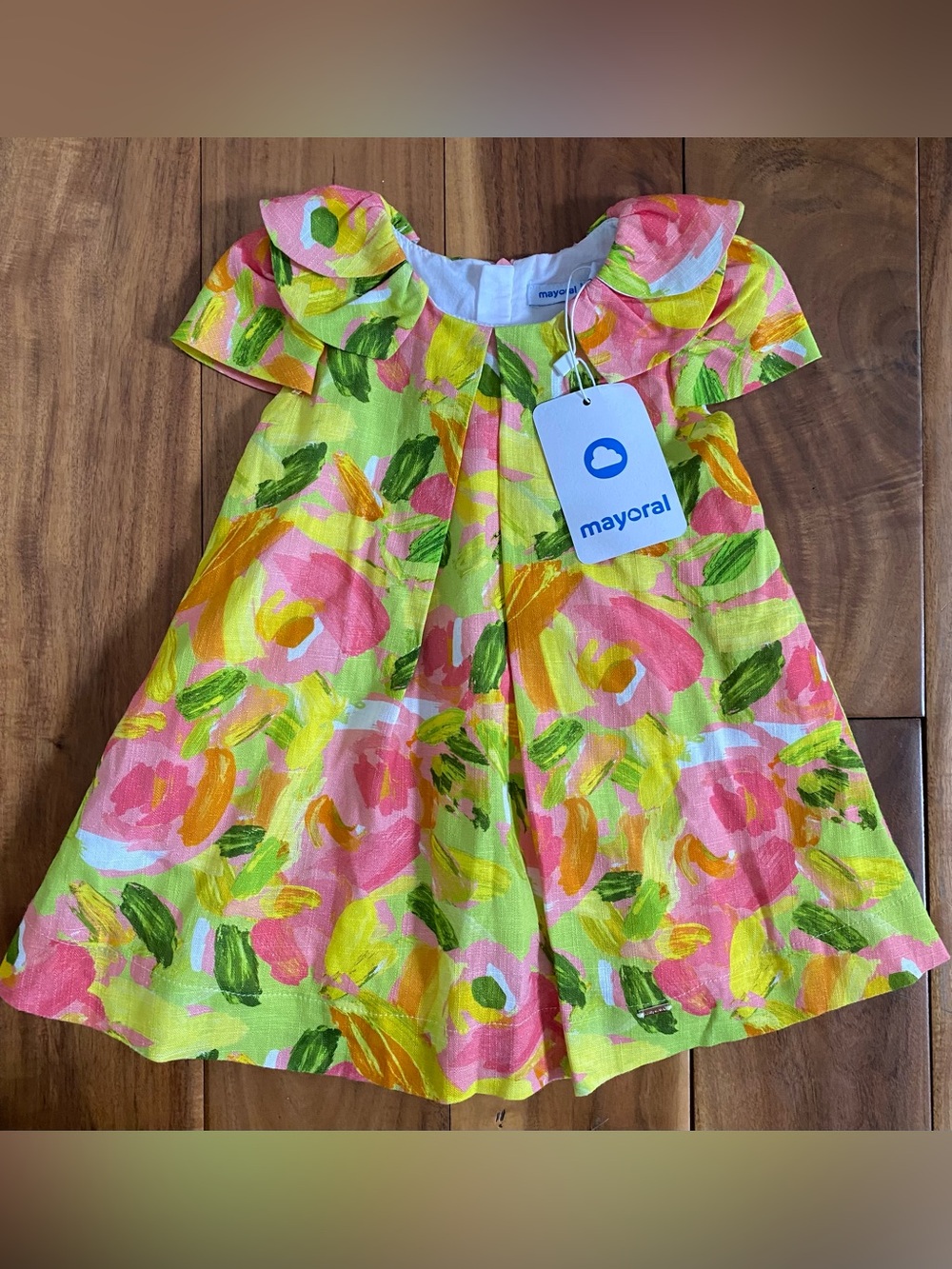 Mayoral Baby Girl Floral Dress Size 12 Months- NEW